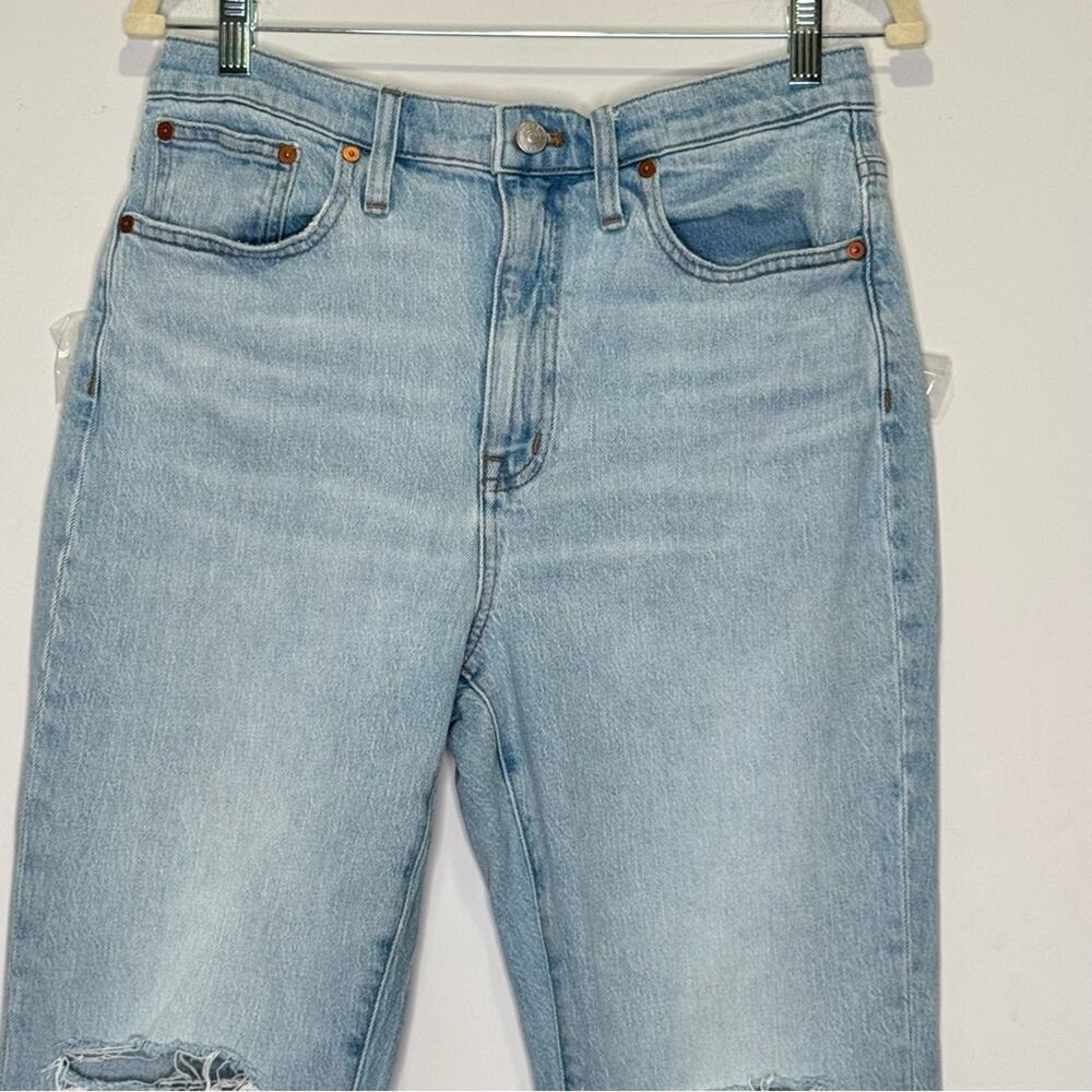 Madewell The High-Rise Slim Crop Boyjean in Dumas Wash: Ripped Edition MC556 W29 - Picture 4 of 14